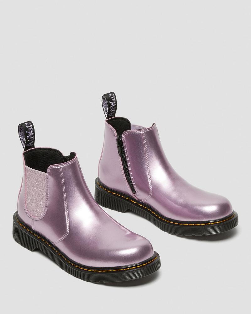 Dr Martens Youth 2976 Metallic Laarsjes Kinderen Roze | NL 151KOR